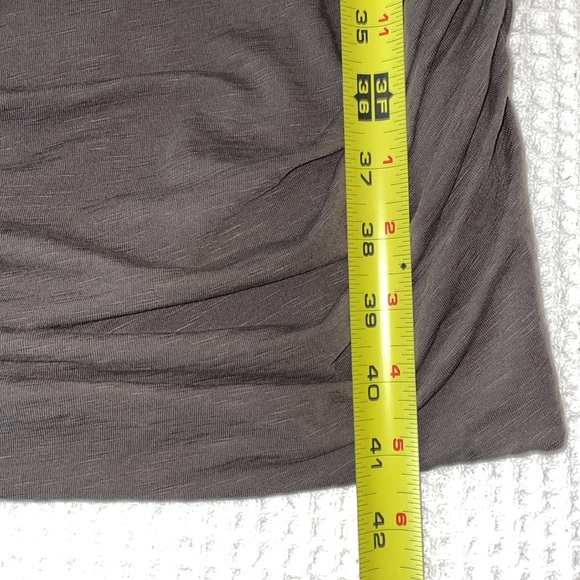 Sundry Gardien Ruched Racerback Tank Dress. Charcoal Grey. Size 3 (Large). - Picture 11 of 12